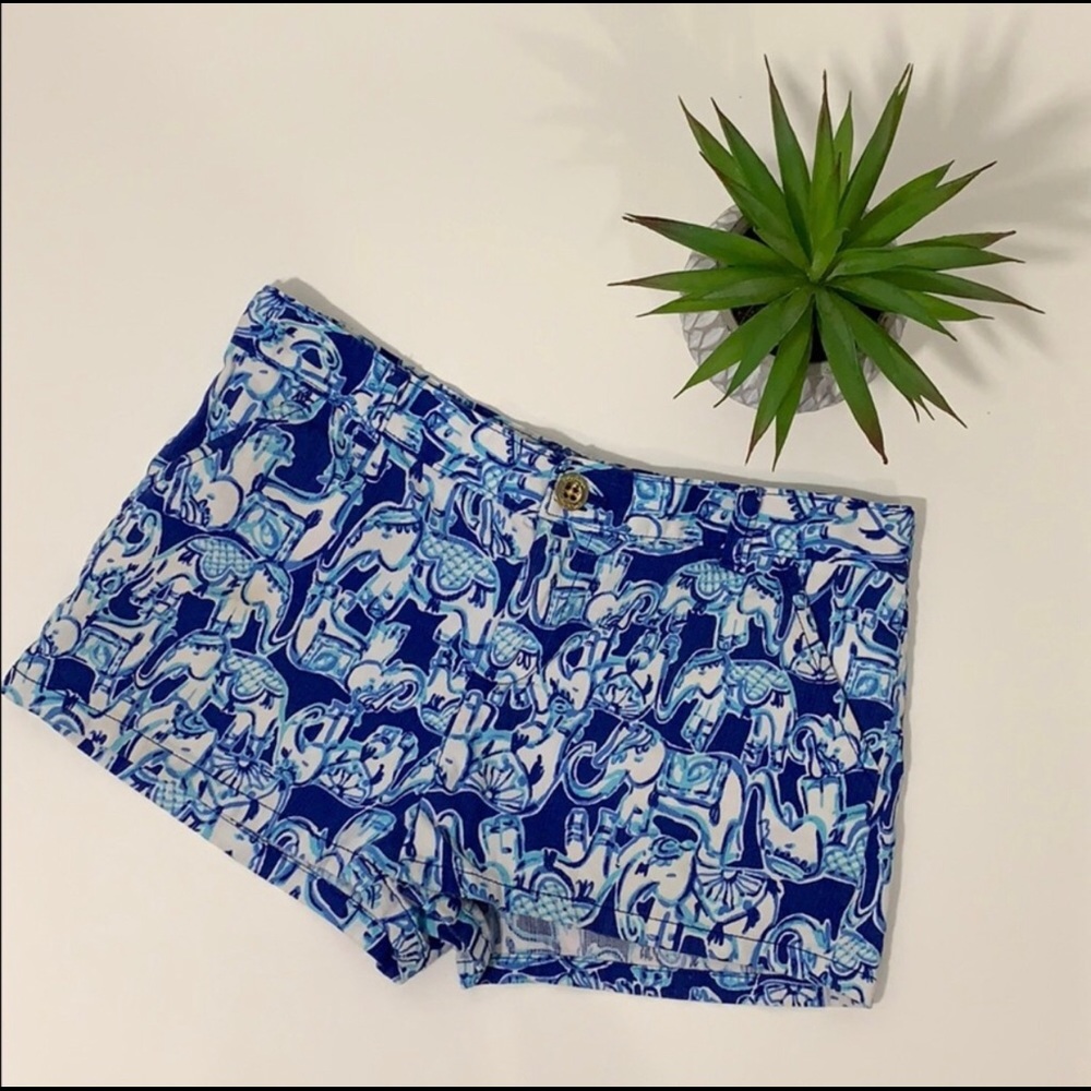 SOLD Lilly Pulitzer Get Trunky Girls Shorts Size 14